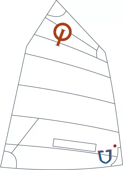 JSail Optimist Regattasegel CLASSIC, red, ab 43kg