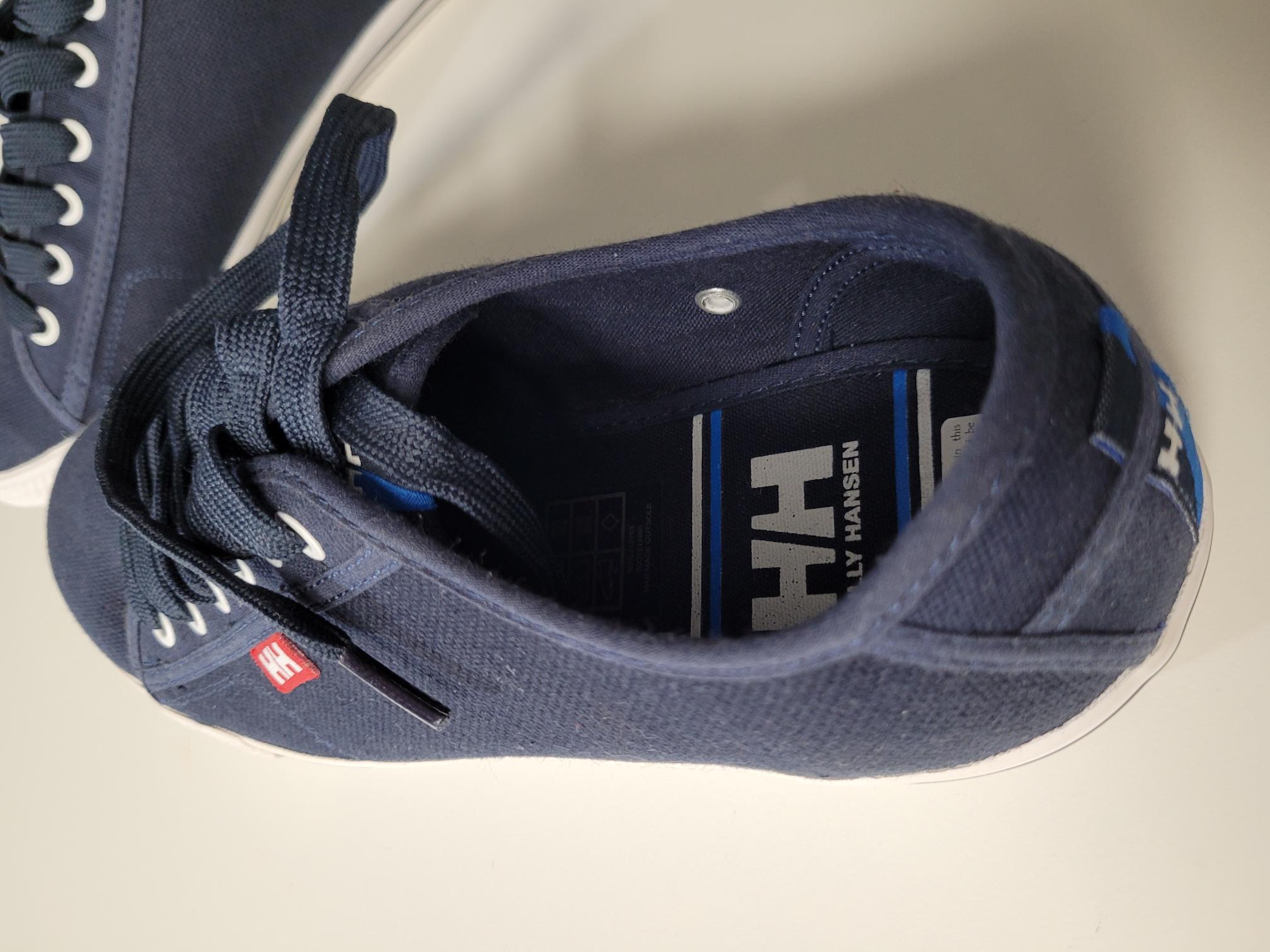 HELLY HANSEN Bootsschuhe Fjord Canvas, Gr. 42, Navyblau/Weiss, Obermaterial atmungsaktives und schnelltrocknendes Textil
