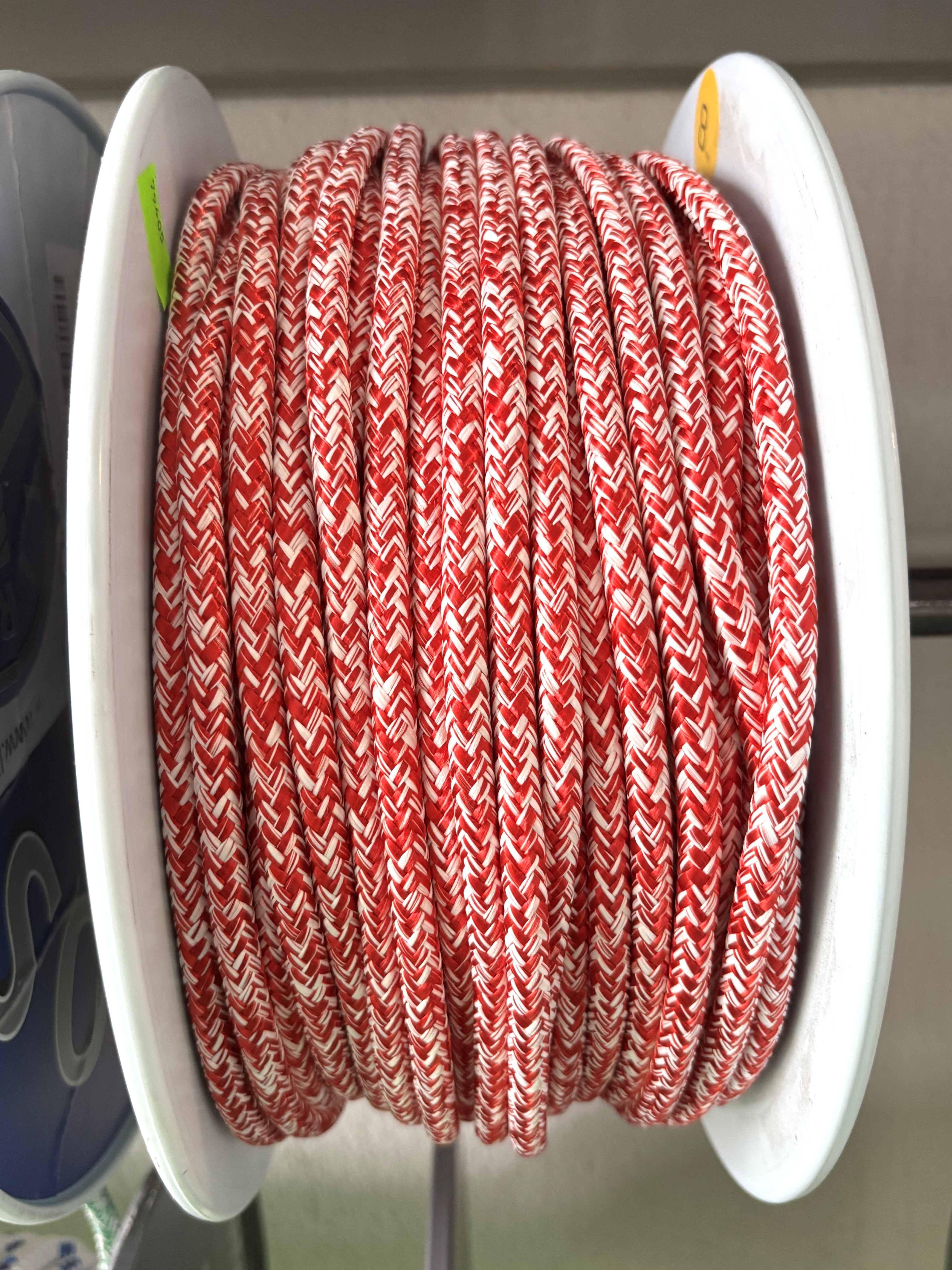 LIROS Magic Pro Regattaschot, Dyneema, 8 mm, weiß-rot