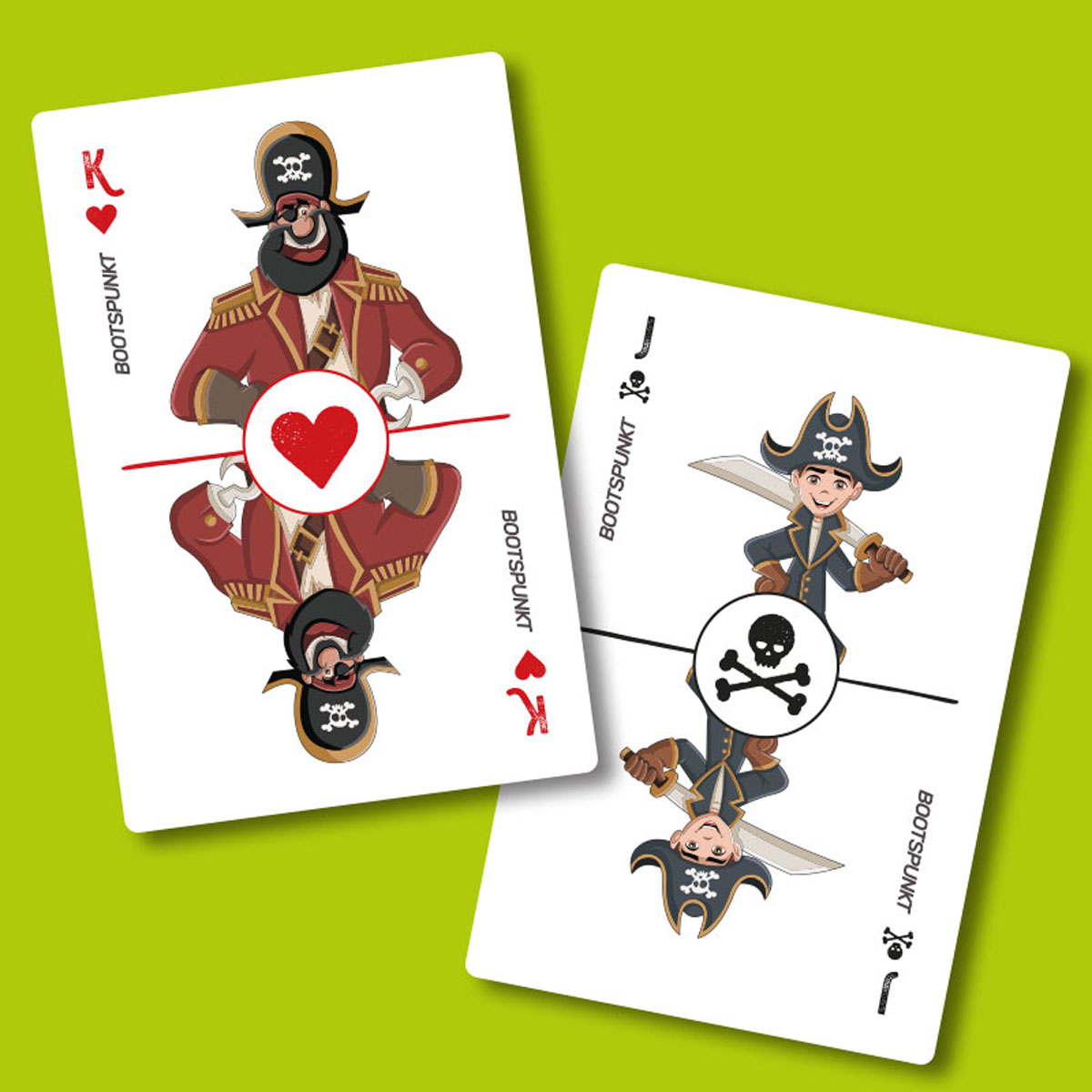 Bootspunkt Piraten-Poker-Kartenspiel, schöne Motive, 54 Karten, als Geschenk oder für die Spielebox and Bord