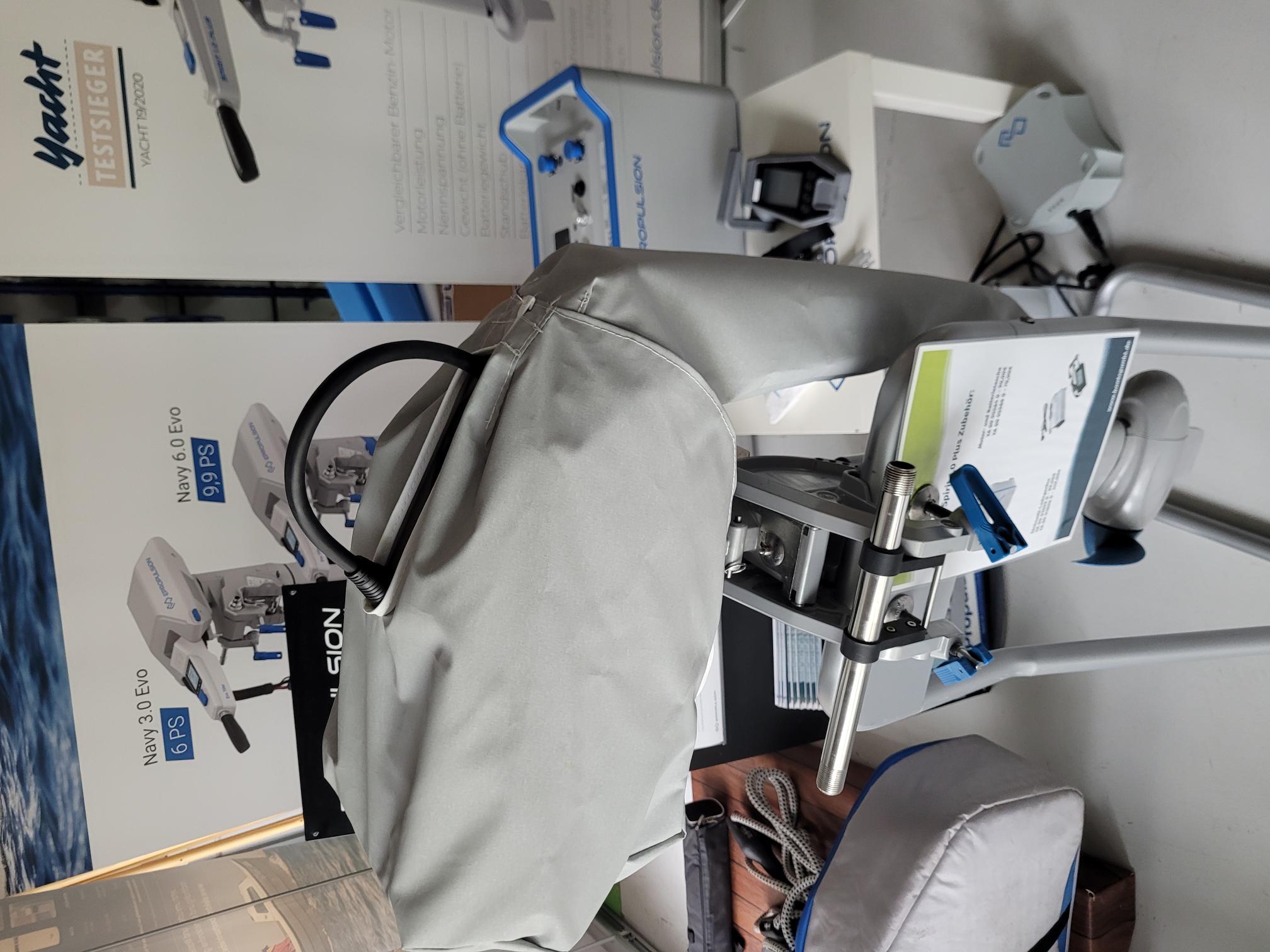 Persenning / Abdeckung für ePropulsion Spirit Akku und Motor, Profi-Qualität, grau