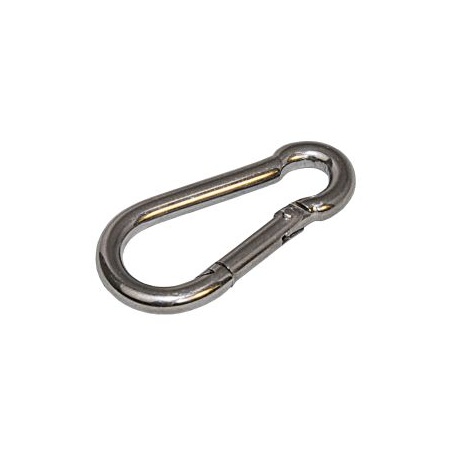 2x Edelstahl-Karabinerhaken 60x 6mm