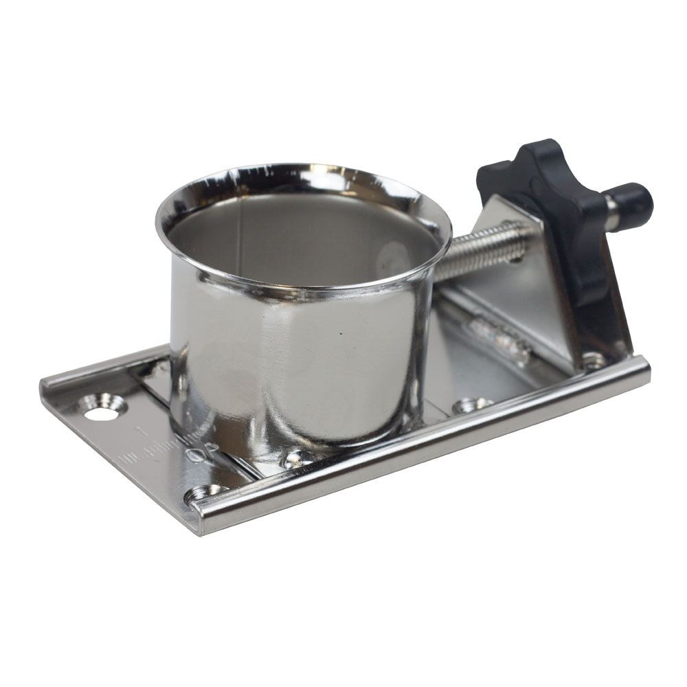 OPTIPARTS EX1202 Edelstahl-Mastfuß für Optimist, komplett mit Grundplatte, Topf m. Gewindestange, Mutter, Sicherungsfeder