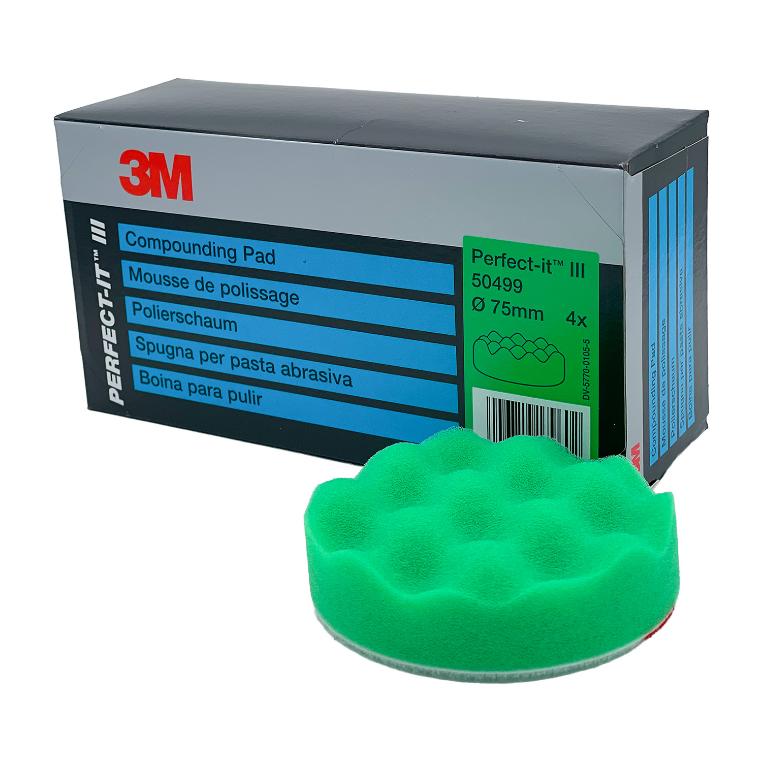 3M 50499 Polishing Pad 75mm genoppt/green