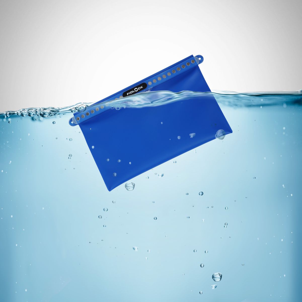 FIDLOCK Hermetic Dry Bag Multi, transp./blau, 224x140 mm