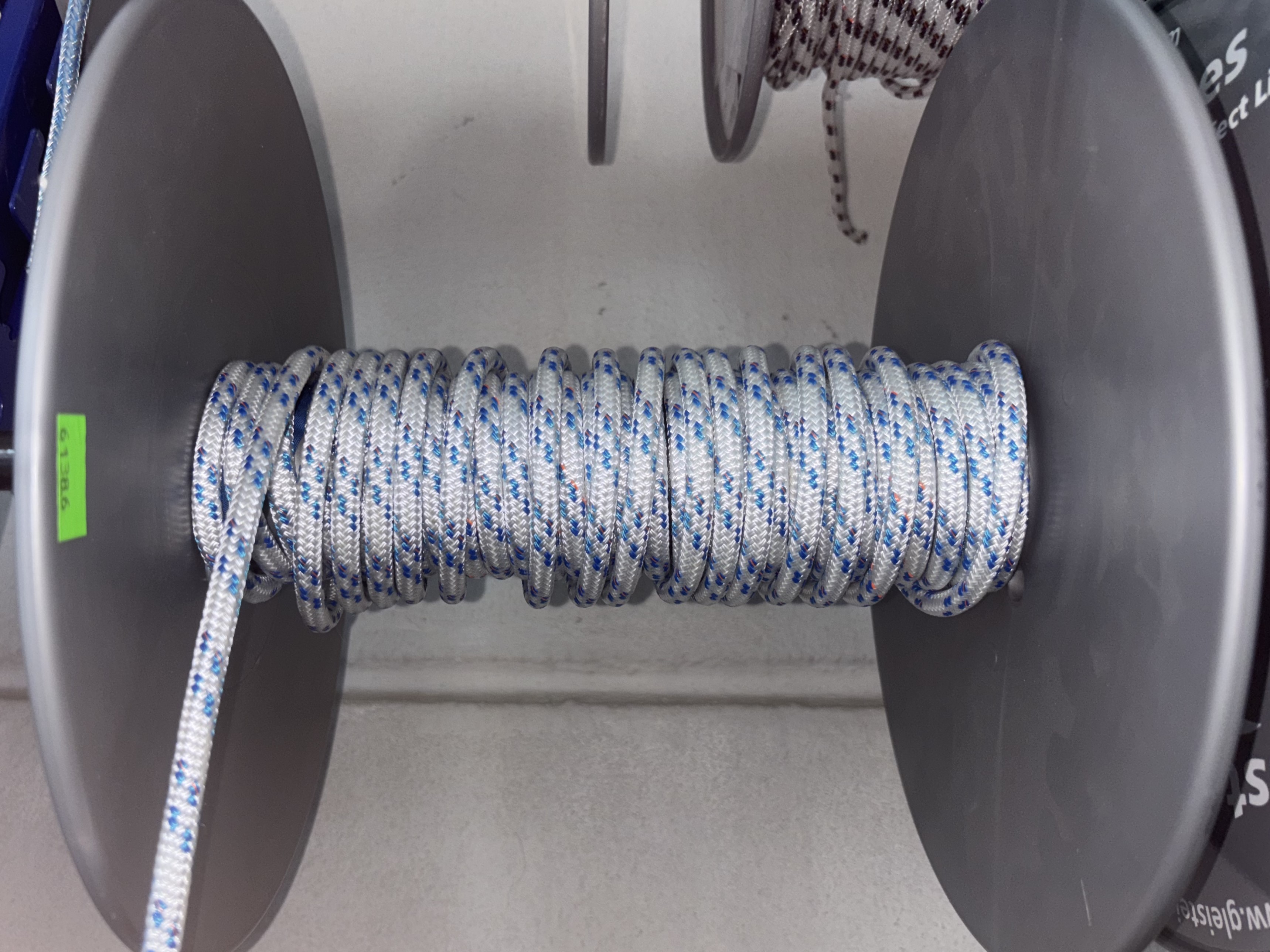GLEISTEIN Dyneema Schot/Fall weiß mit blau - 8mm (GR030820)