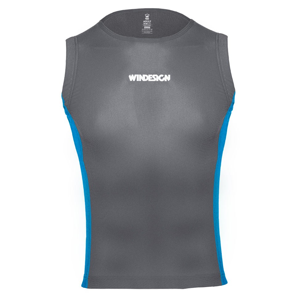 WINDESIGN 2532G Rash Tanktop, grau, Einheitsgröße Erwachsene, one size fits all