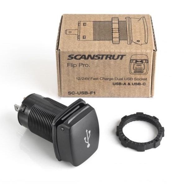 SCANSTRUT SC-USB-F1 wasserdichte USB-Steckdose USB A & USB C