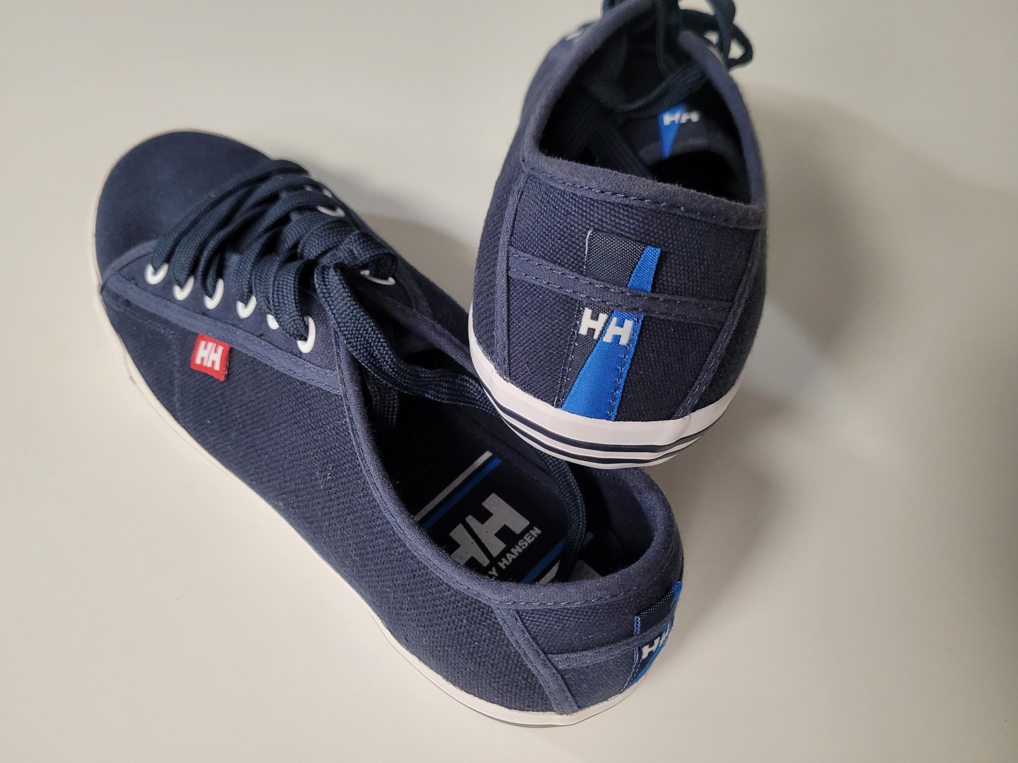HELLY HANSEN Bootsschuhe Fjord Canvas, Gr. 46,5, Navyblau/Weiss, Obermaterial atmungsaktives und schnelltrocknendes Textil
