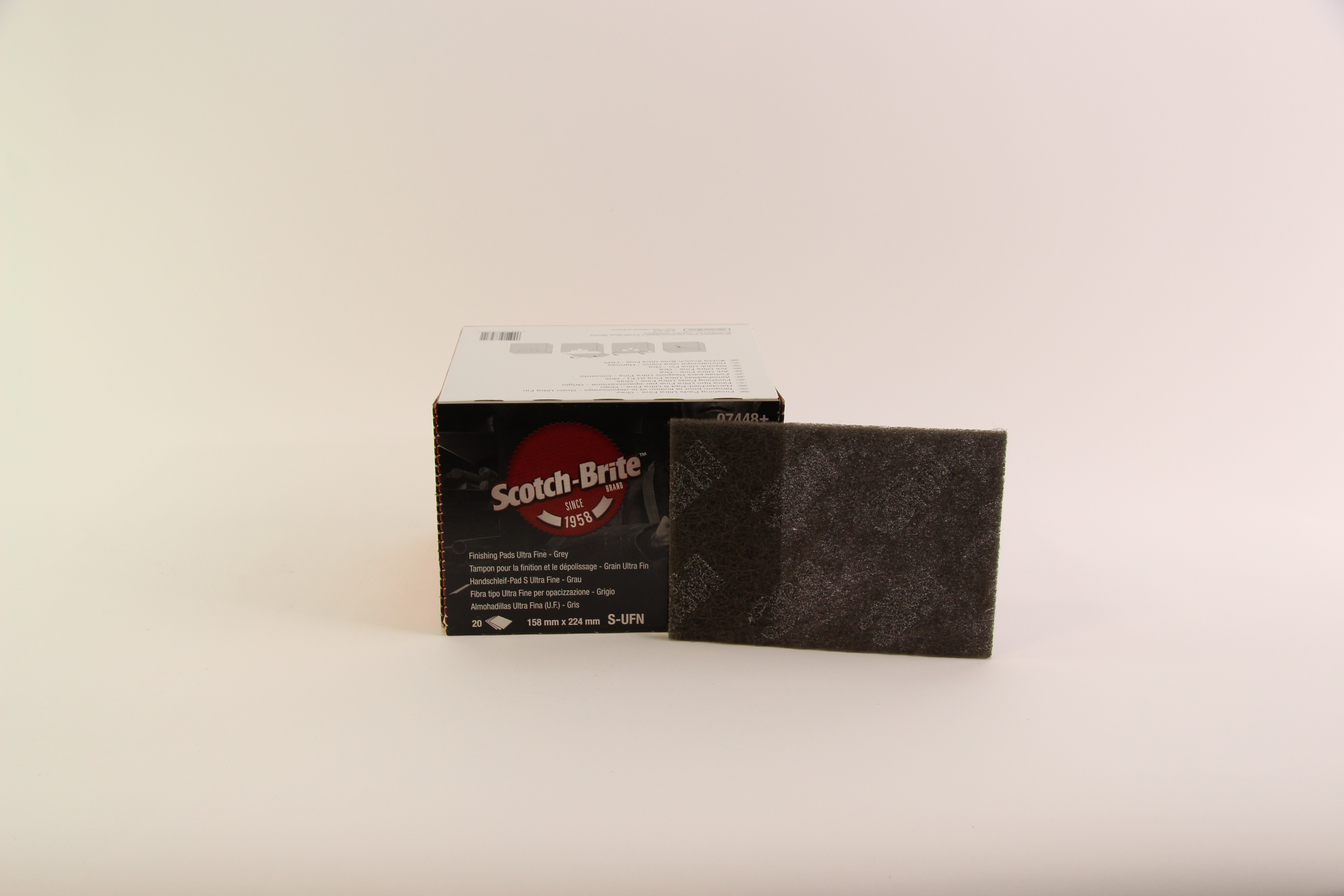 3M 7448 Scotch Brite Handschleif-Pads ultrafine, grau