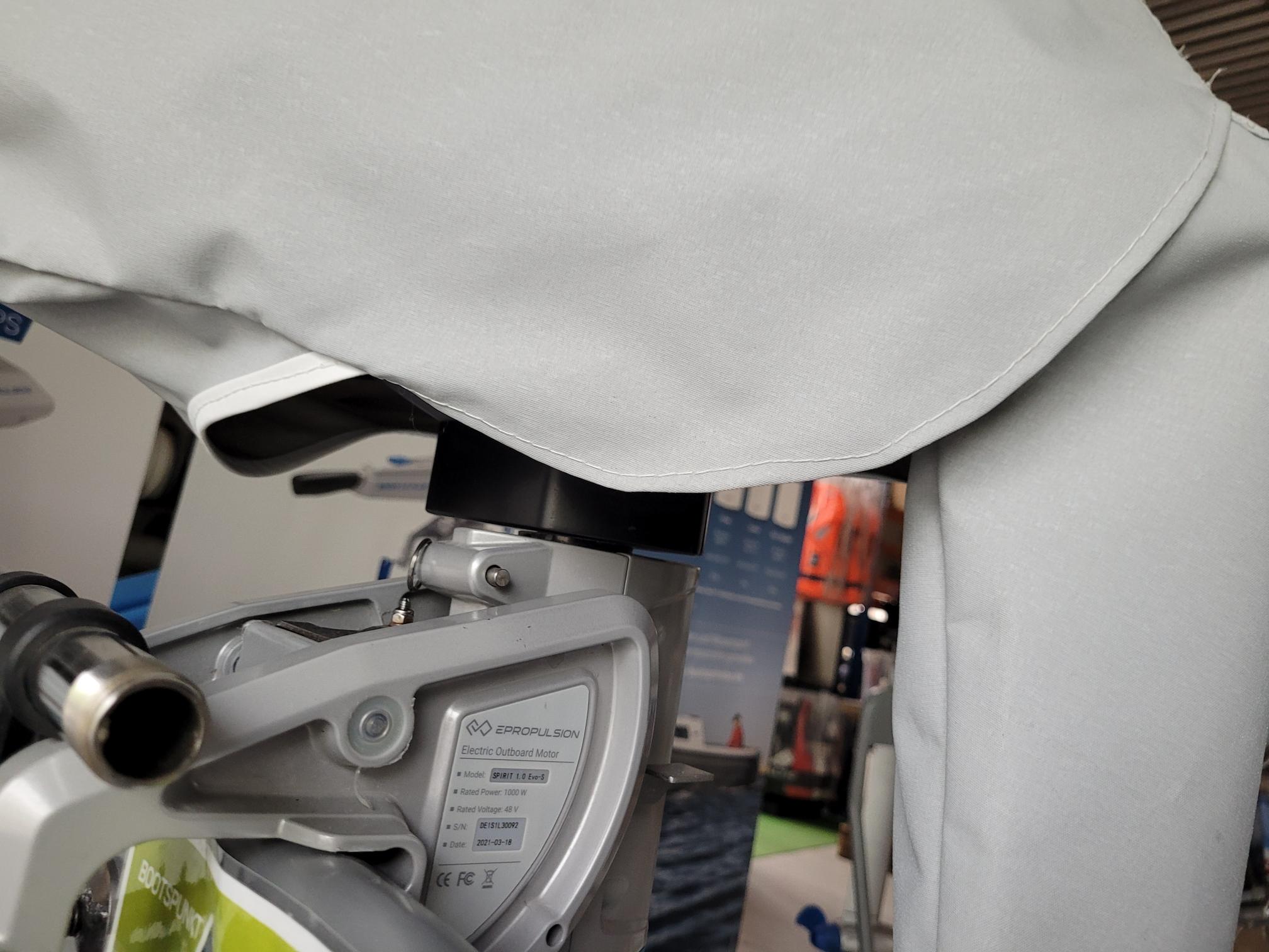 Persenning / Abdeckung für ePropulsion Spirit Akku und Motor, Profi-Qualität, grau