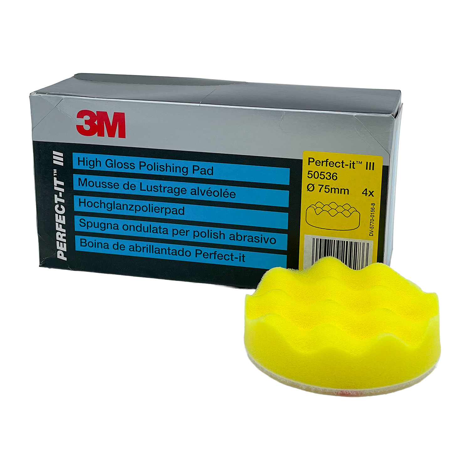 3M 50536 Polishing Pad 75mm genoppt/gelb