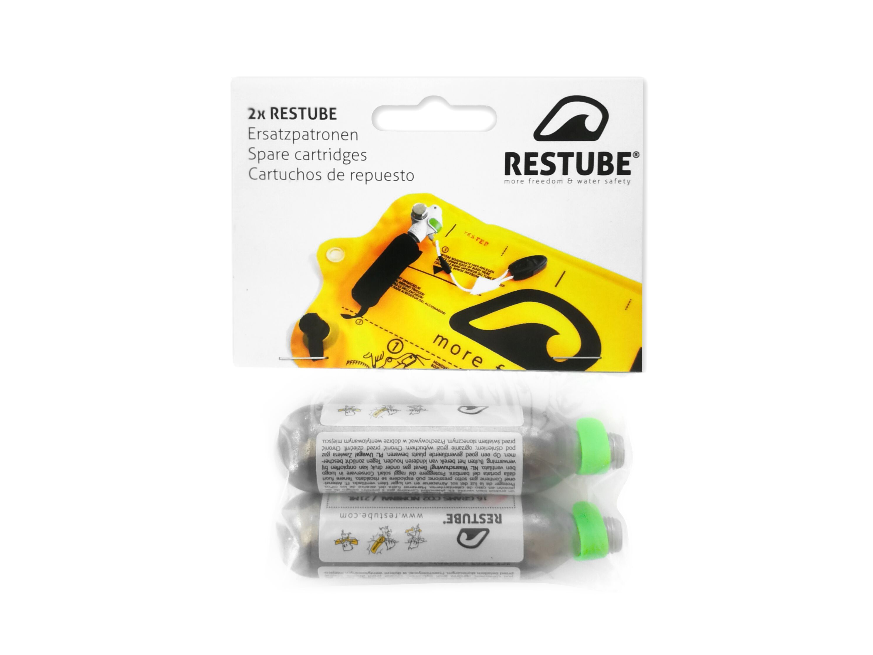 RESTUBE CO2-Ersatzpatronen 16gr 2er Pack (Paar)