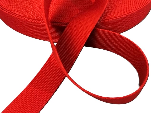 Gurtband PES rot, 48 x 1,5mm, Meterware