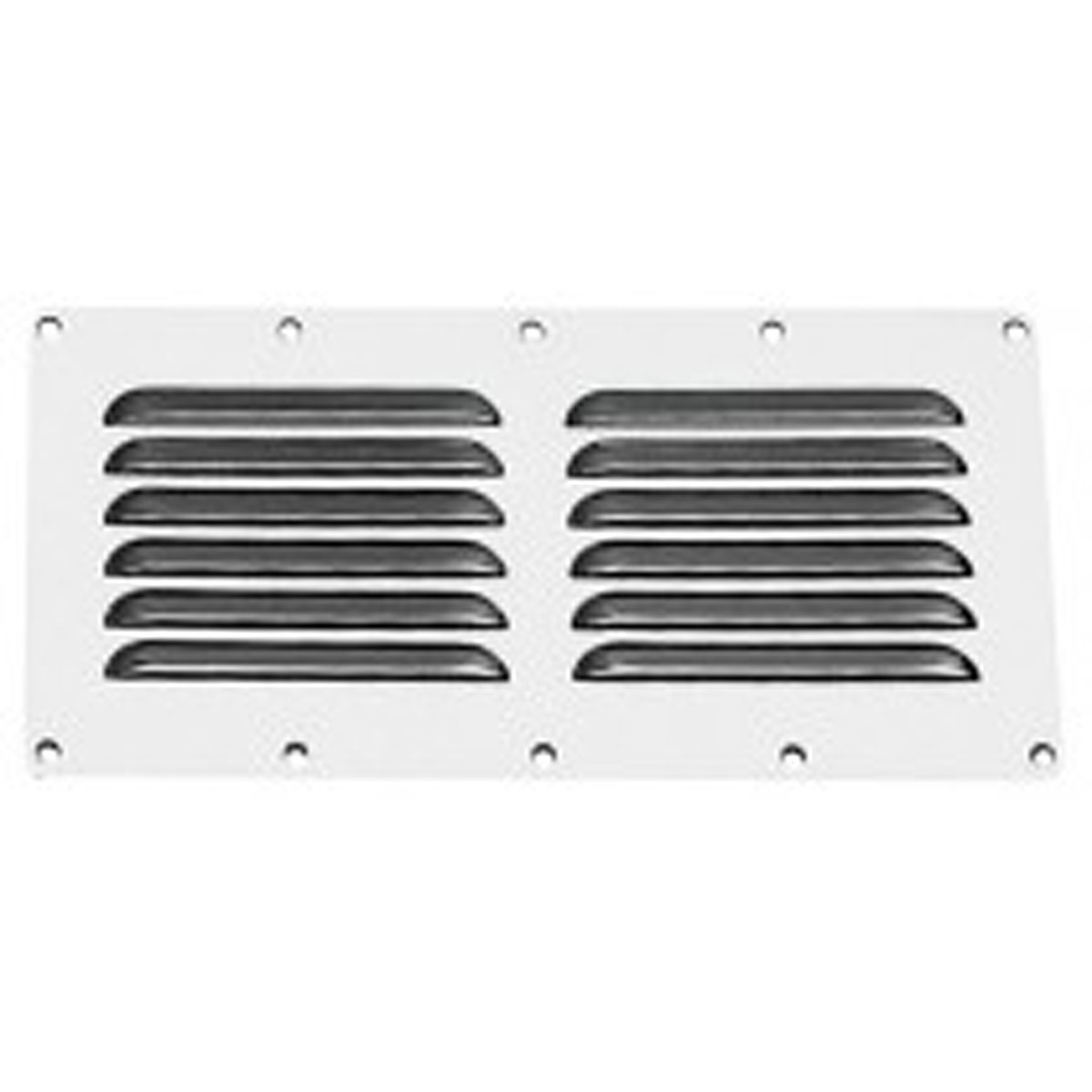 PLASTIMO Lüftungsgitter 125 x 65 mm aus Edelstahl für Belüftung von Backskisten, Motorräumen, Elektrischen Anlagen u.v.m.
