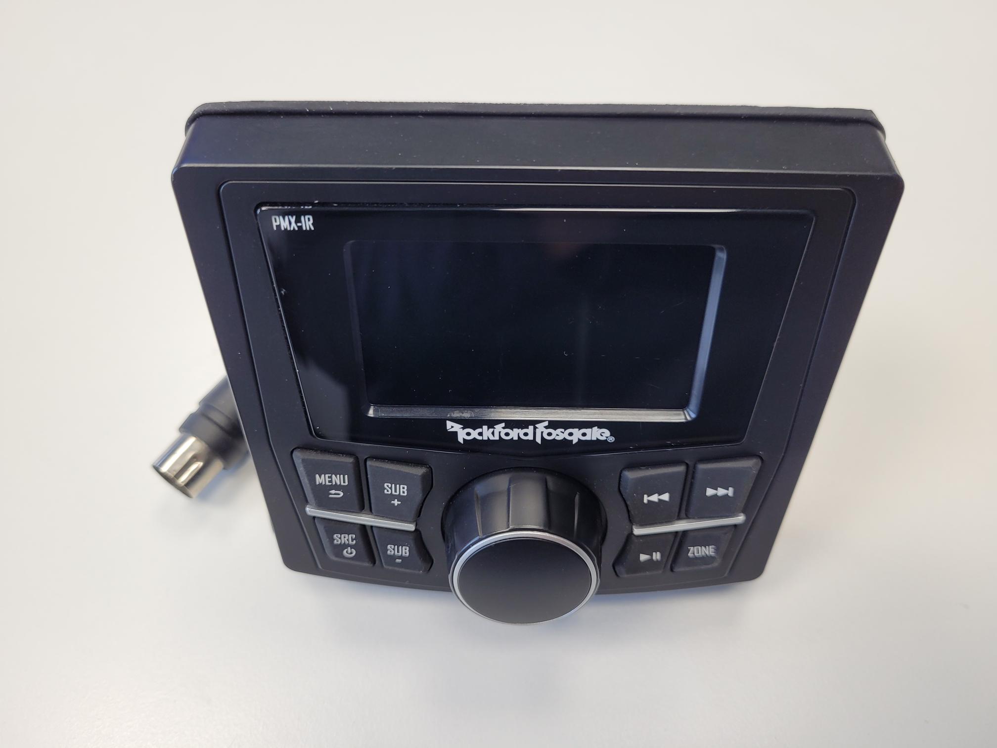 ROCKFORD FOSGATE (Raymarine) PMX-1R Fernsteuerung Remote / 2,7" Farb-Anzeige, kabelgebunden, A80383 (Raymarine-Nummer) - Punch RMX-1R