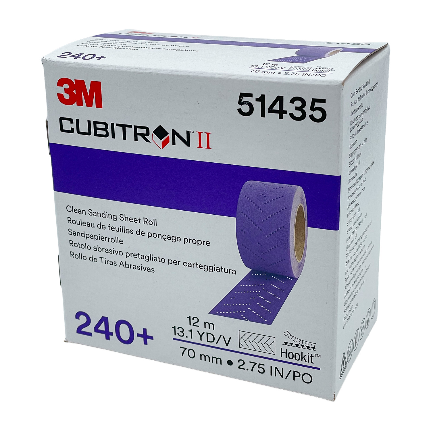 3M 51435 Schleifstreifen auf Rolle 737U P240 70 mm x 12m