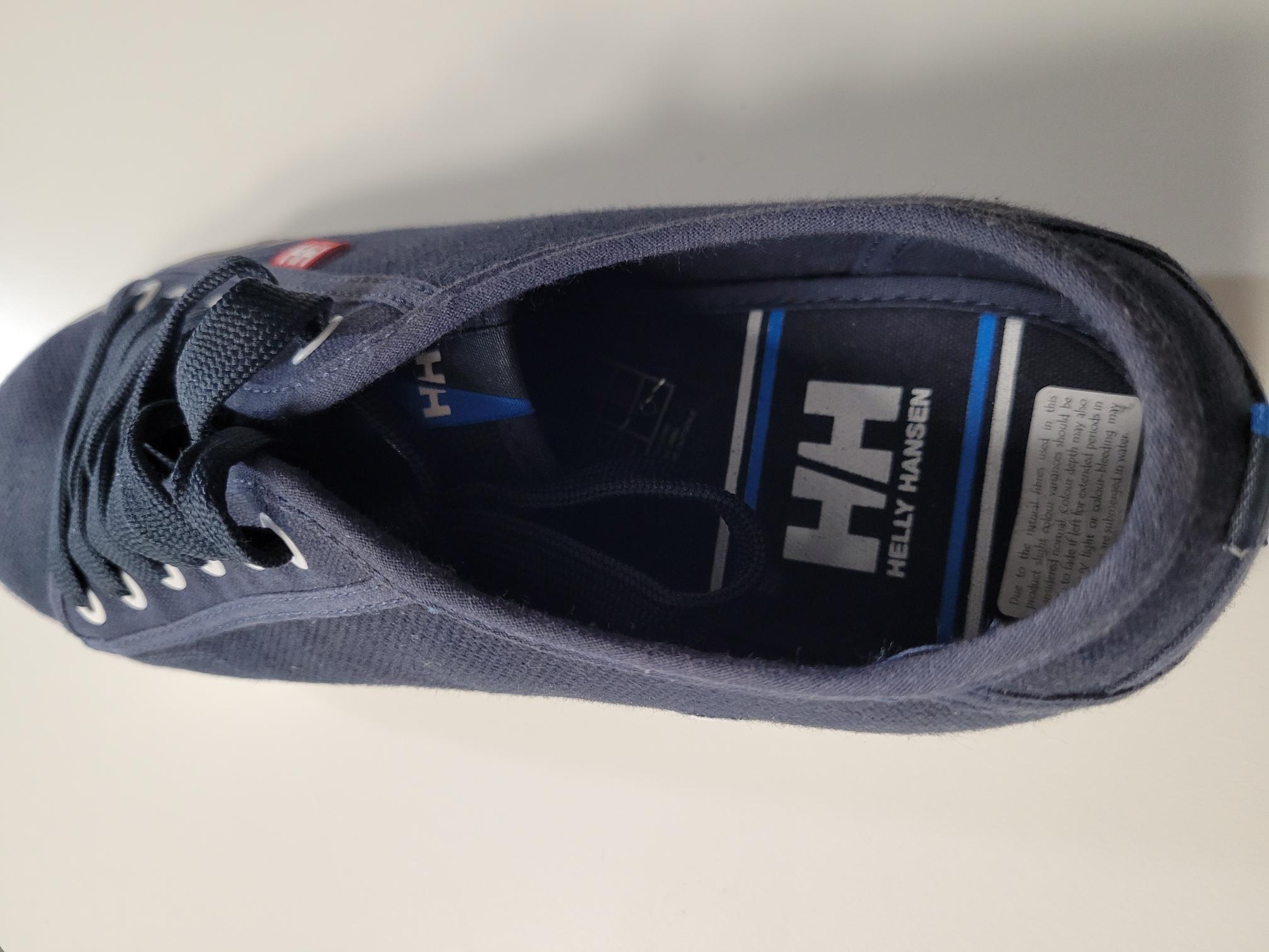 HELLY HANSEN Bootsschuhe Fjord Canvas, Gr. 46,5, Navyblau/Weiss, Obermaterial atmungsaktives und schnelltrocknendes Textil