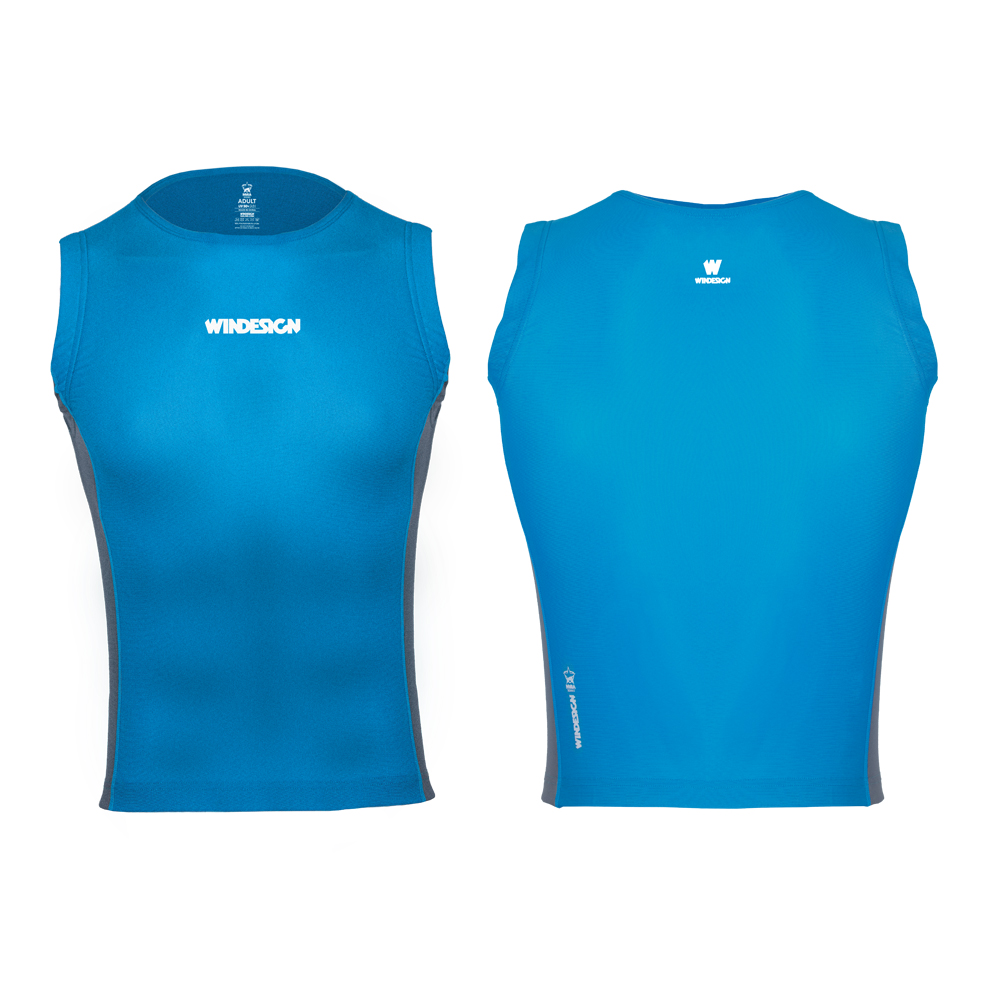 WINDESIGN 2532JB Rash Tanktop, blau, Einheitsgröße Junioren, one size fits all