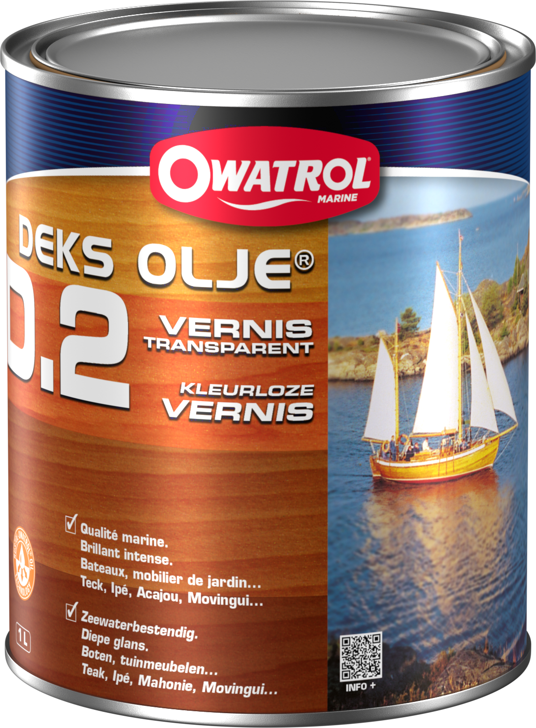 Owatrol Marine D2 Deks Olje Hochglanzbeschichtung für Holz - 1 ltr