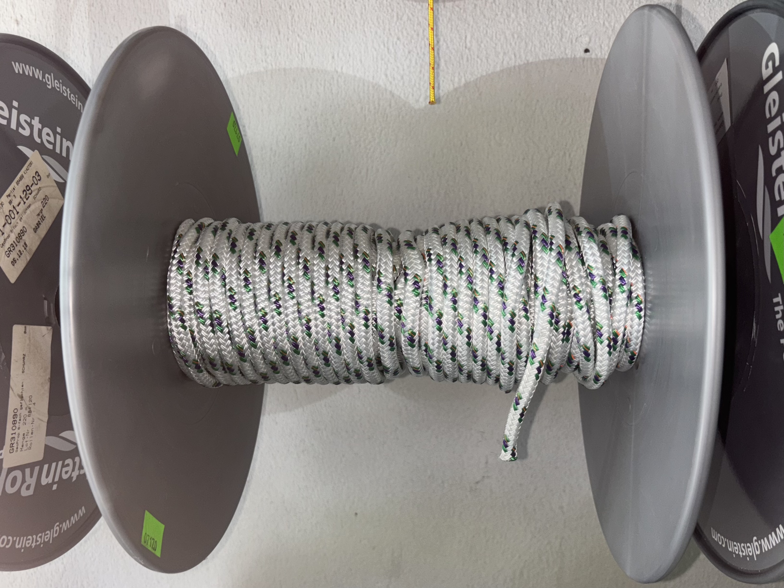 GLEISTEIN Tasmania Schot weiß/grün - 8mm (GR090830)