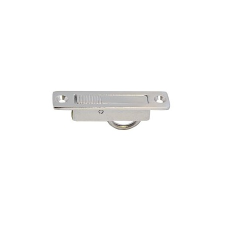 Einlassgriff / Bodenheber 83 x 21mm, Edelstahl poliert Feder