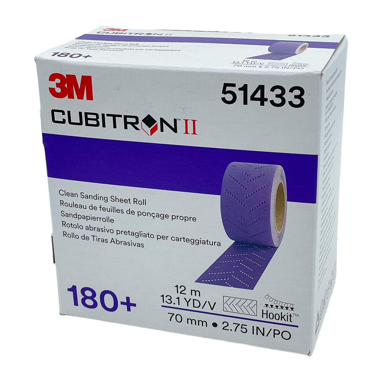 3M 51433 Schleifstreifen auf Rolle 737U P180 70 mm x 12m