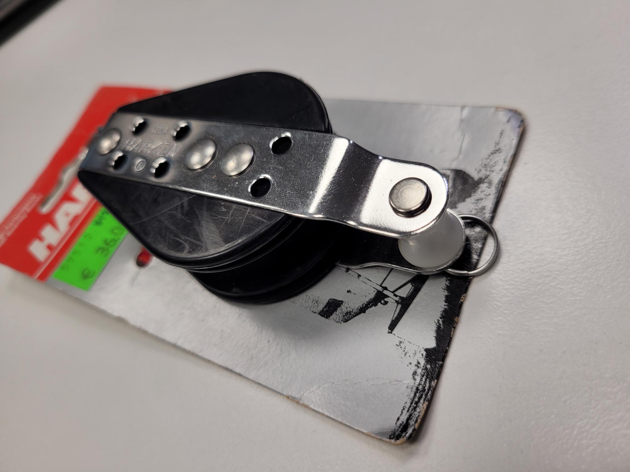 HARKEN H024 - klassische Serie - Dinghy Block 44mm einfach mit Wirbel und Hundsfott